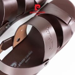 Sandals Da Cổ Điển Khắc Chìm Logo Pierre Cardin - PCMFWLE 159