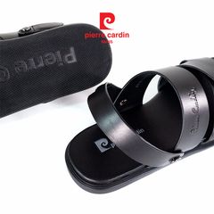 Sandals Da Cổ Điển Khắc Chìm Logo Pierre Cardin - PCMFWLE 159