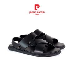  Sandals Ankle Strap Da Bò Trơn Cổ Điển Pierre Cardin - 162 