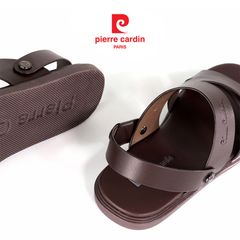 Sandals Da Cổ Điển Khắc Chìm Logo Pierre Cardin - PCMFWLE 159