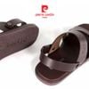  Sandals Da Cổ Điển Khắc Chìm Logo Pierre Cardin - PCMFWLE 159 