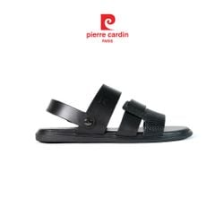Sandals Nam Quai Ngan Da Bò Trơn Cổ Điển Pierre Cardin - 165