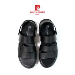 Sandals Nam Quai Ngan Da Bò Trơn Cổ Điển Pierre Cardin - 165