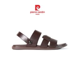  Sandals Nam Quai Ngan Da Bò Trơn Cổ Điển Pierre Cardin - 165 