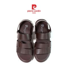 Sandals Nam Quai Ngan Da Bò Trơn Cổ Điển Pierre Cardin - 165