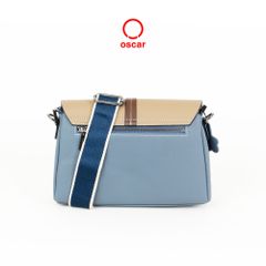 Túi Xách Oscar Nắp Gập Phối Sắc Màu Phom Hình Thang OCWHBL 094