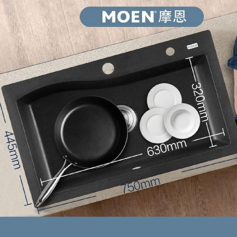 Chậu rửa chén đơn bột  đá Moen - 27908BL