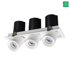 Đèn LED âm trần Smart 3 bóng rọi chỉnh hướng 360 độ LS - BrightLux