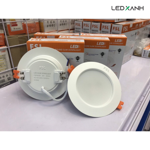 Đèn LED âm trần downlight siêu mỏng P605R FSL 9W - 24W