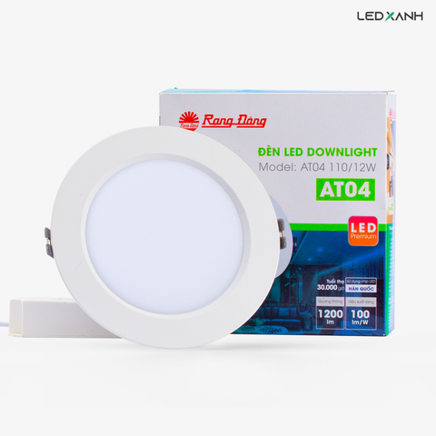 Đèn LED âm trần downlight tròn AT04 Rạng Đông 12W - 25W