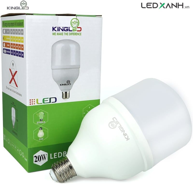 Đèn LED bulb E27 DOB KingLED 20W, 40W