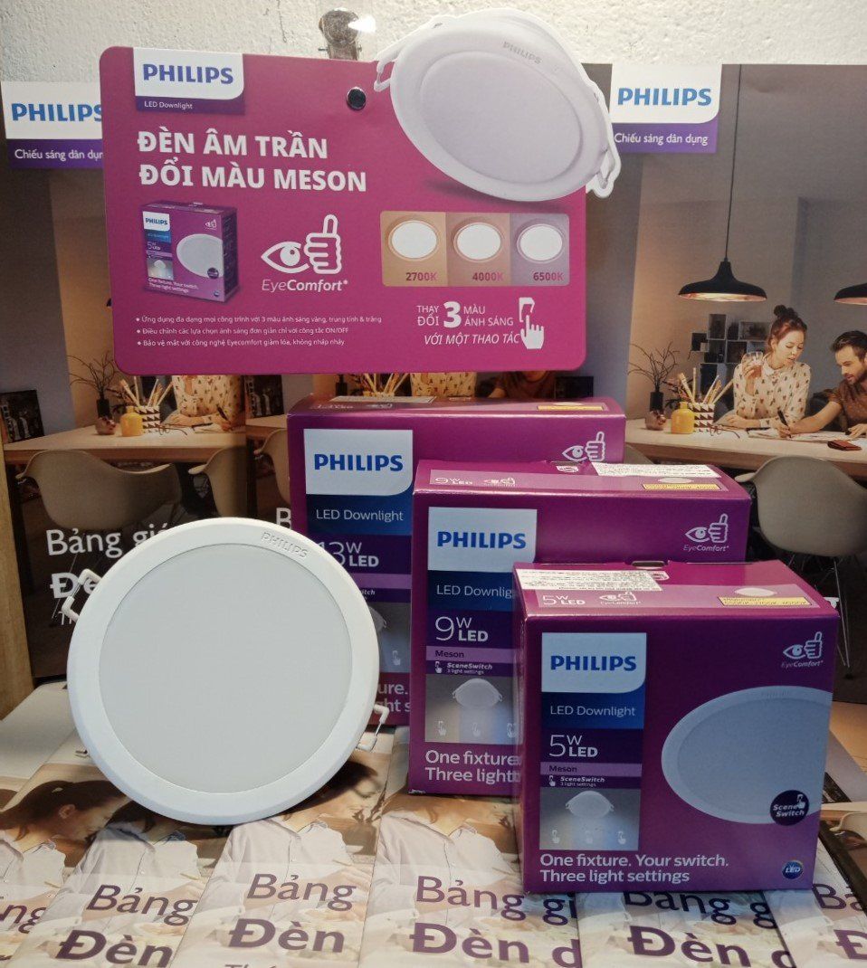 Đèn LED âm trần Philips Meson SSW đổi màu