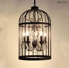 Đèn thả sắt lồng chim decor LV160