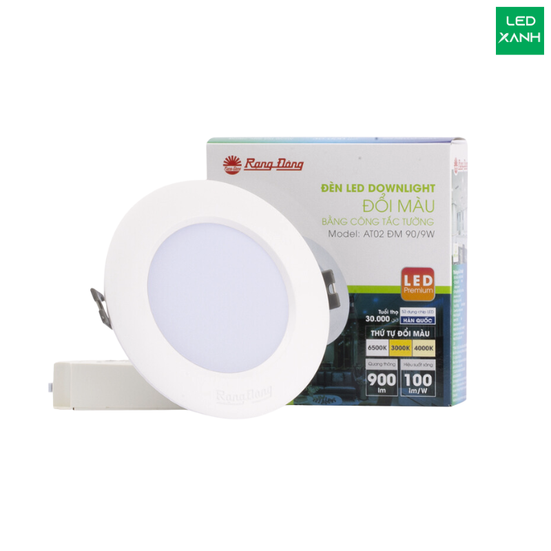 Đèn LED âm trần downlight đổi màu AT02 - Rạng Đông