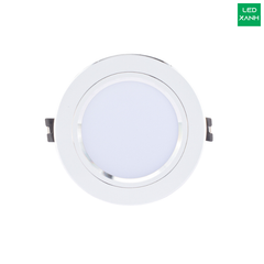 Đèn LED âm trần downlight tròn AT10 viền bạc/vàng Rạng Đông đổi màu