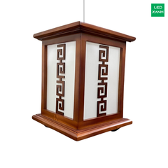 Đèn thả gỗ trụ vuông