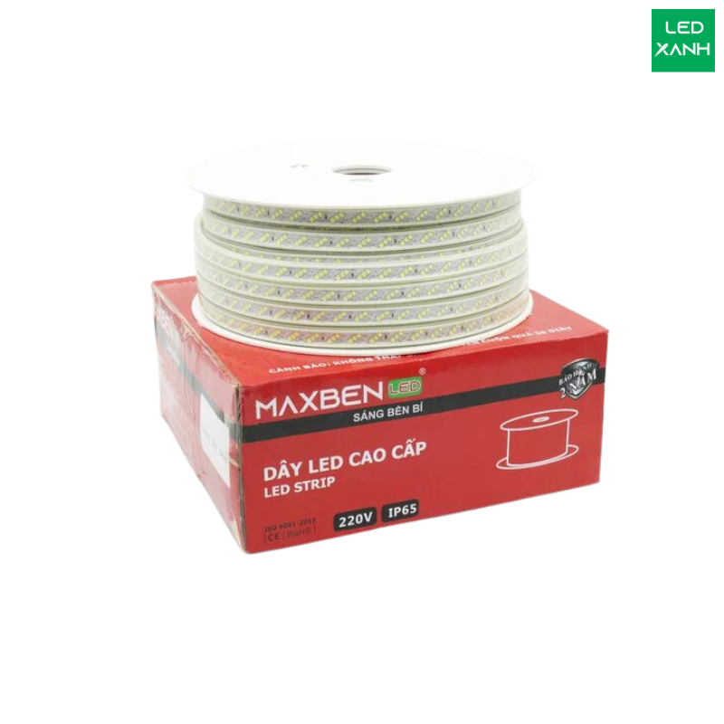 Đèn LED dây 220V 3 hàng bóng LED 2835 8W/m - Maxben