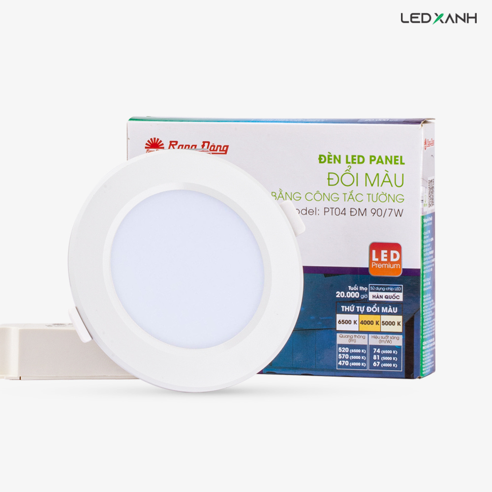 Đèn LED Downlight tròn PT04 Đổi Màu Rạng Đông