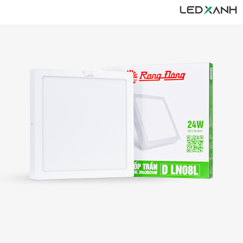 [THANH LÝ] - Đèn LED ốp trần vuông LN08 Rạng Đông 12W, 18W, 24W