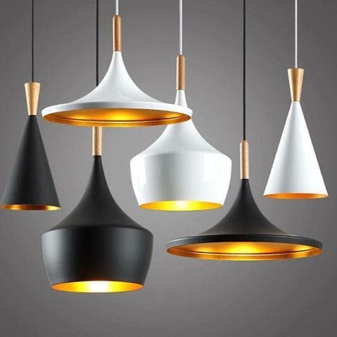 Đèn thả chao nhôm đui gỗ TH662 - TH663 - TH664