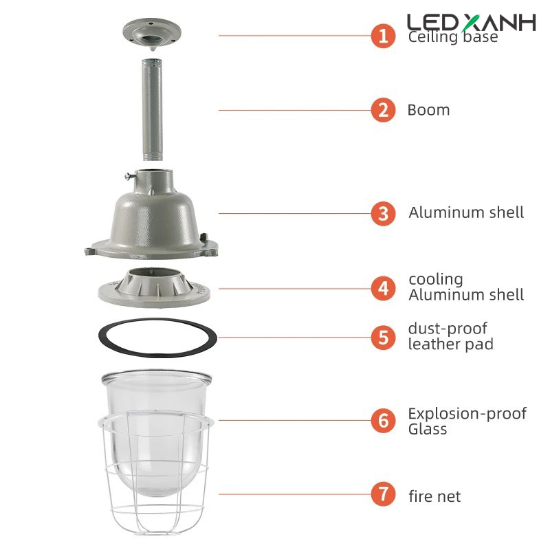 Đèn chống nổ đui E27 Φ145