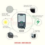  [IZU-LTMT500W] Đèn năng lượng mặt trời liền Thể 500W 