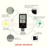  [IZU-BC200W] Đèn bàn chải năng lượng mặt trời 200W 