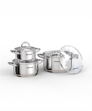  Bộ nồi inox 5 đáy Sunhouse SHG517 ĐÁY TỪ _DÙNG MỌI LOẠI BẾP 