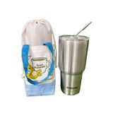  Sét Ly Giữ Nhiệt Inox 304 Sunhouse 900ml Kèm Túi Và Ống Hút 