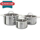  Bộ nồi inox đáy liền nguyên khối SUNHOUSE MAMA SHG701 