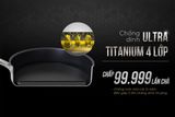  Chảo inox 3 lớp ultra Titanium Sunhouse STI18M/STI22M/STI26M đáy từ dùng được trên mọi loại bếp 