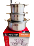  Bộ 3 Nồi Inox Sony 