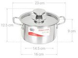  Nồi inox nắp inox 16 cm Sunhouse SHG120-16 chính hãng 