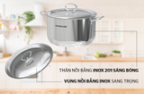  Bộ nồi chảo inox 5 đáy Sunhouse SHG998 hàng chính hãng 