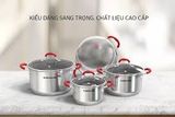 Bộ nồi xửng inox 5 đáy Sunhouse SHG507 chính hãng 