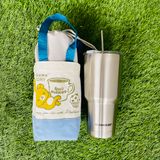  Sét Ly Giữ Nhiệt Inox 304 Sunhouse 900ml Kèm Túi Và Ống Hút 