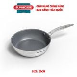  Chảo INOX Sunhouse Mama Desire DE20M-DE28M Loại Nguyên Khối Với Kết Cấu 2 Lớp Nguyên Khối Và Độ Chống Dính Cao 