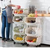  Kệ Rổ Nhựa 4 Tầng Đa Năng 