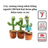  Cây xương rồng nhái tiếng người 120 bài hát kèm phụ kiện nón và áo 