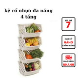  Kệ Rổ Nhựa 4 Tầng Đa Năng 