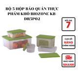  Bộ 5 hộp bảo quản thực phẩm khô Biozone KB-DR5P02 Sunhouse hàng chính hãng 