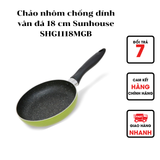  Chảo nhôm chống dính vân đá 18 cm Sunhouse SHG1118MGB 