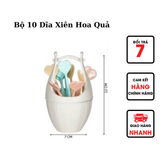  Bộ 10 Dĩa Xiên Hoa Quả Hình Trái Tim Việt Nhật Kèm Giỏ Đựng Xinh Xắn 