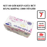  Set 10 gói khăn giấy rút hàng không  (300 tờ /gói) 