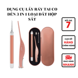 Dụng cụ lấy rái tai có đền 3in 1 loại hộp sắt 