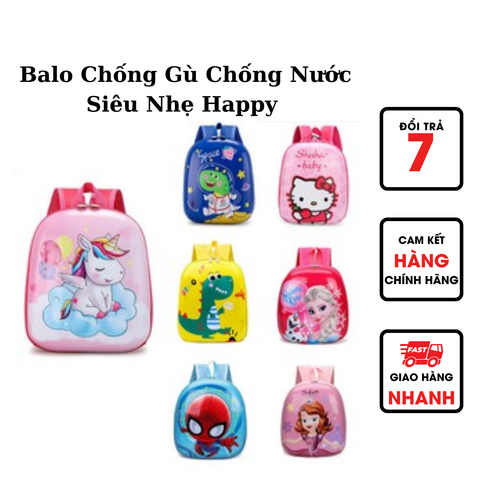  Balo Chống Gù Chống Nước Siêu Nhẹ Happy Chính Hãng 
