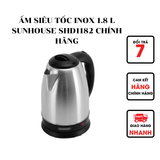  Ấm siêu tốc inox 1L8 Sunhouse SHD1182 hàng chính hãng 