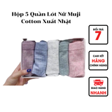  Hộp 5 Quần Lót Nữ Muji Cotton Xuất Nhật 