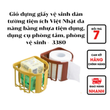  Giỏ đựng giấy vệ sinh dán tường tiện ích Việt Nhật đa năng bằng nhựa tiện dụng, dụng cụ phòng tắm, phòng vệ sinh -  3380 