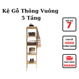  Kệ Gỗ Thông Vuông 5 Tầng Tiện Dụng 